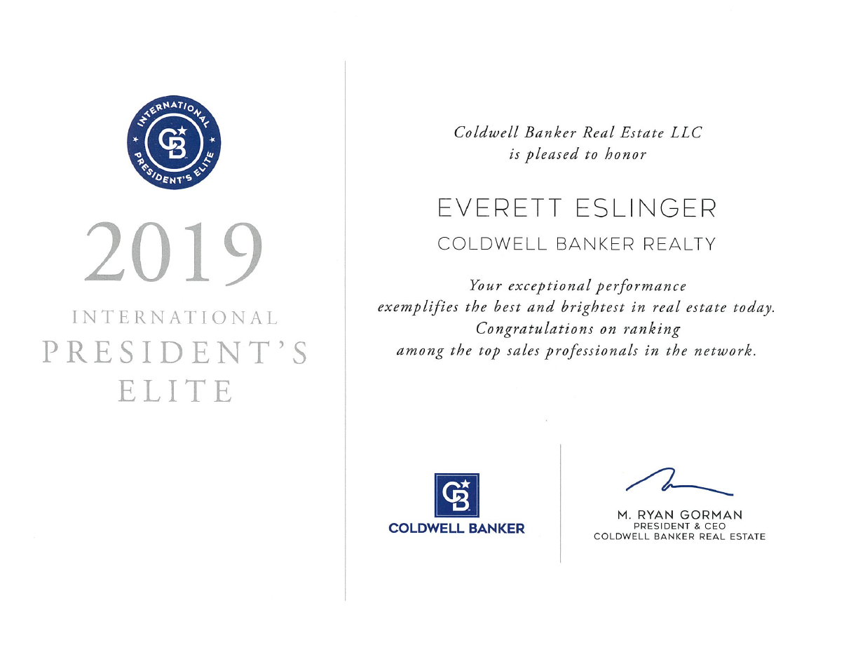2019 CB Intl Presidents Elite Award