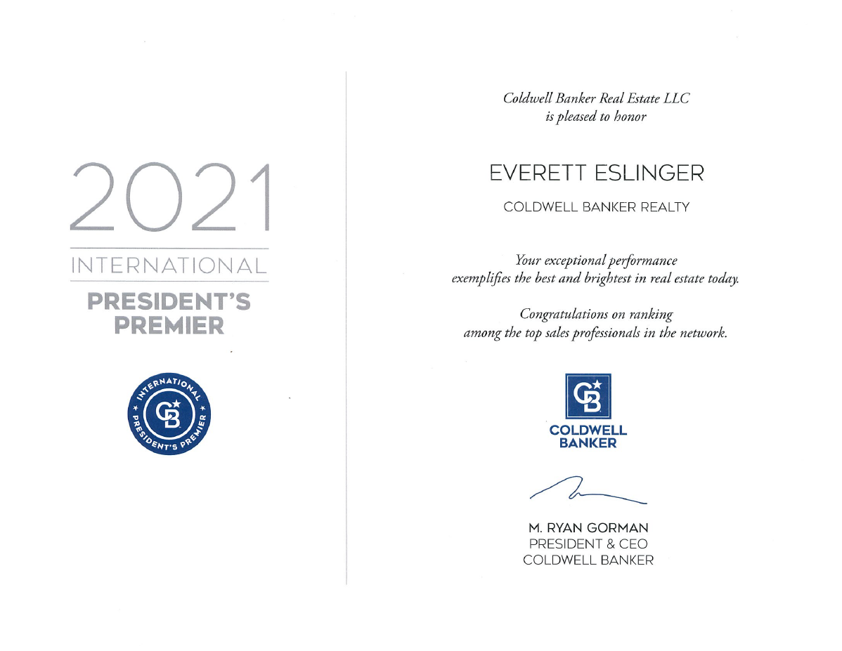2021 Intl Presidents Premier Award
